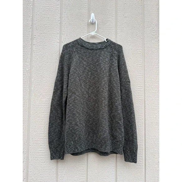 Stone Island XL Sweater Marled Knit Gorpcore Wool Blend Crewneck Olive