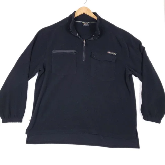 Back Country 1/4 Zip Fleece Pullover Mens 2XL Black‎ Tactical Utility Gorpcore