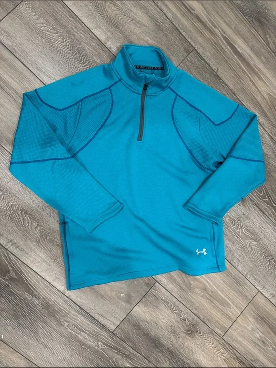 Under Armour Men’s Teal Blue Quarter-Zip Performance Pullover