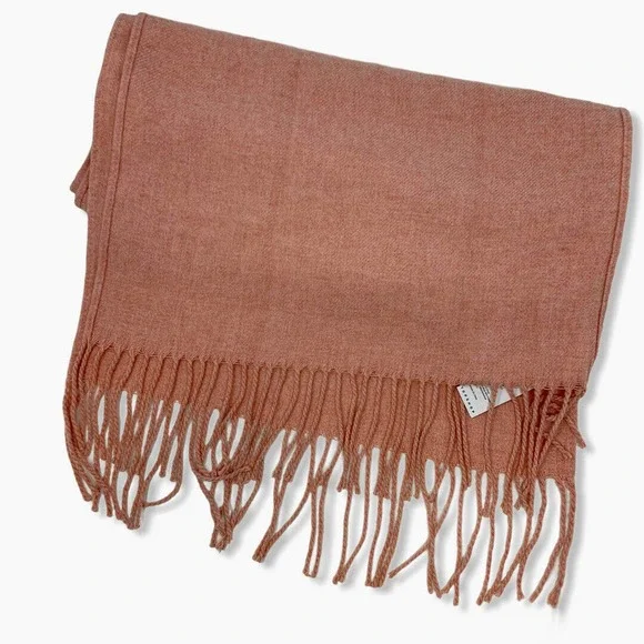 Topshop Pink Fringe Long Scarf‎ New