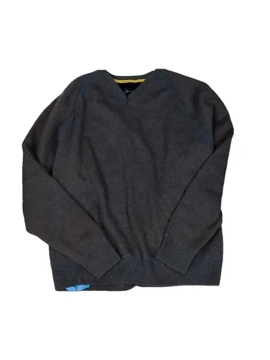 Robert graham brown long sleeve wool sweater classic fit size medium