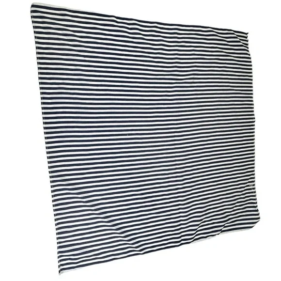 New Anthropologie scarf Blue and white striped square 20