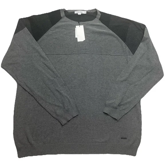 Calvin Klein Men's Gray Long Sleeve Pullover Cardigan Mens‎ Size 2XL
