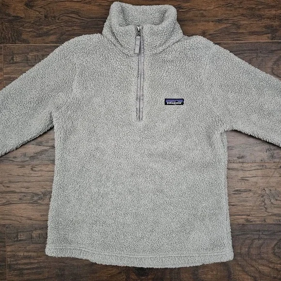 Patagonia Los Gatos‎ 1/4 Zip Fleece Adult Small Grey Soft Fuzzy Pullover