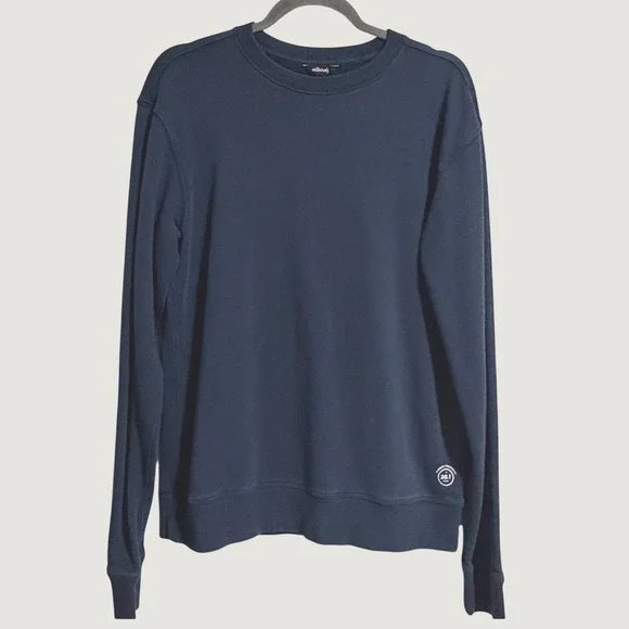 Allbirds R&R Crew Sweatshirt Navy Blue Organic Pima Cotton Hemp Blend Medium