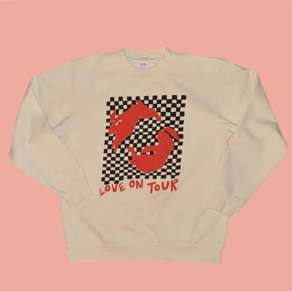Love On‎ Tour Cream Sweater. Size large