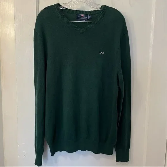 Vineyard Vines Lightweight Heathered V-Neck Cashmere Blend Sweater