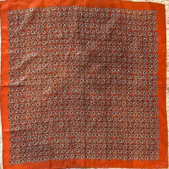 Orange Patterned Scarf