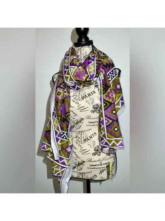Raj‎ scarf - made in India - 100% cotton - approx 76” x 22”