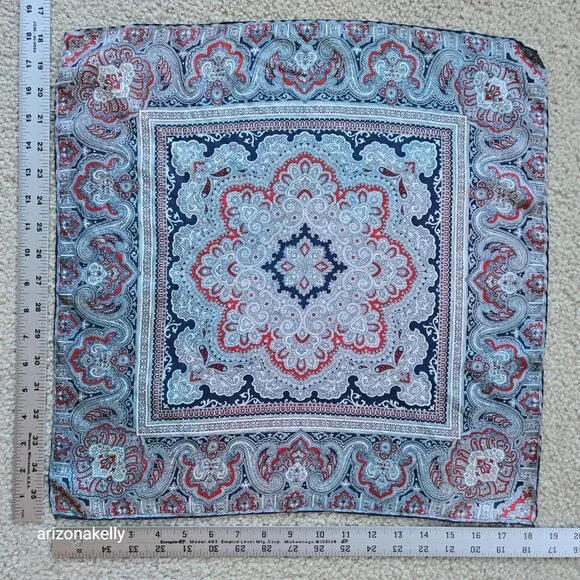 Silk Neckerchief Hand Rolled Edges