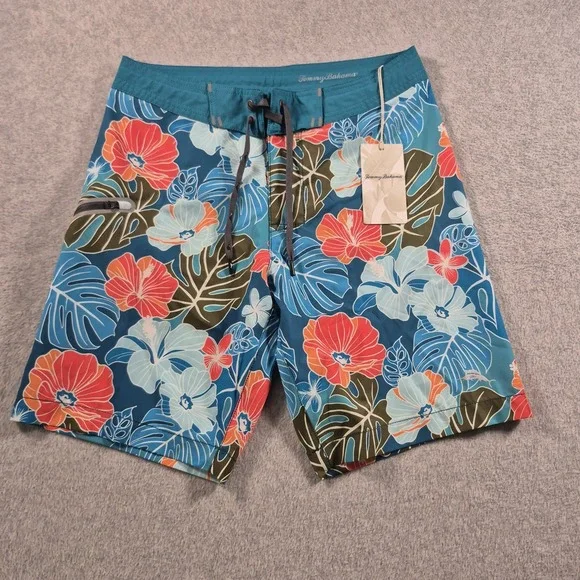 Tommy Bahama Board Short Swim Trunk Wave Chaser 29 $99
