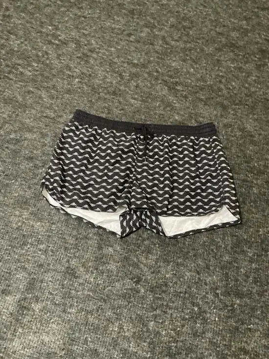 Old Navy Black and White Geometric Pattern Swim Shorts