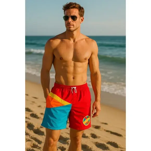 SPRING SALE! Vintage Beradingo‎ Beach Swim Trunks Size Large