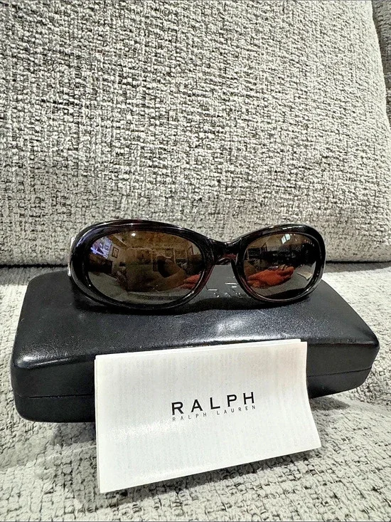 Ralph by Ralph Lauren RA5029 Sunglasses Black & Brown Like New