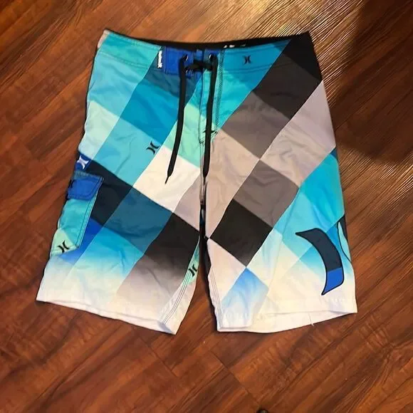 Mens Hurley Bathing Suit Shorts - Pockets - Size 32 Mens