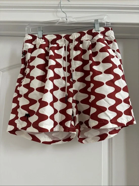 OAS Wave-Pattern Men’s Swim Trunks