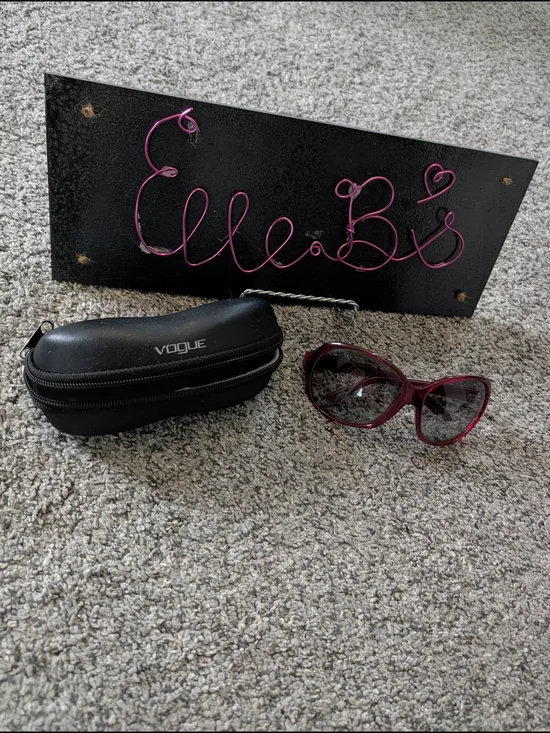 Used Condition Vogue Women's Burgundy/Red Oversized Sunglasses