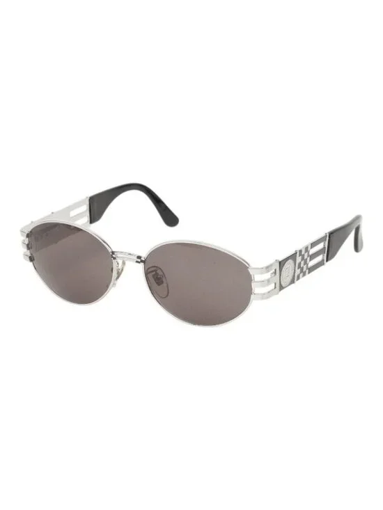 Fendi Sunglasses Black Silver Acetate Metal Eyewear