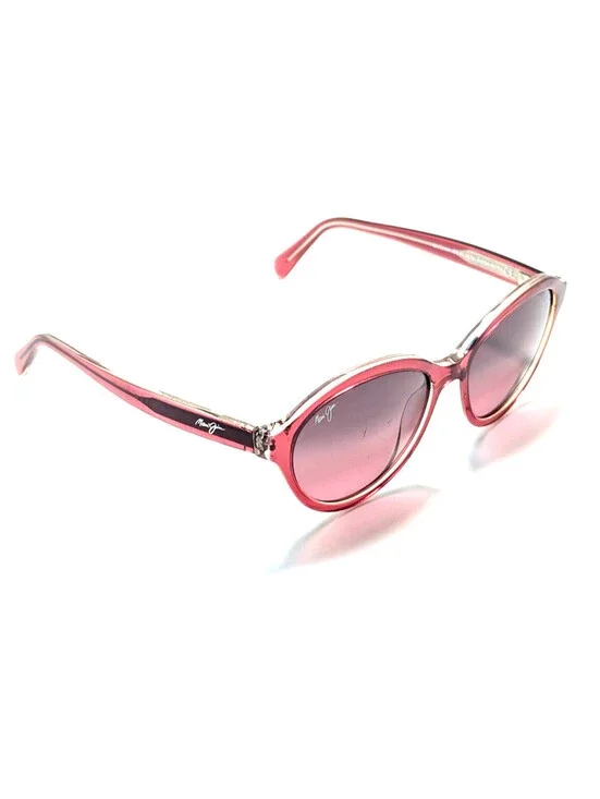 Maui Jim MJ828-520 Mariana Pink Gradient Red Rose Oval Sunglasses 55-18-140