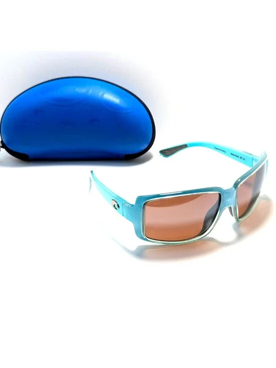 Costa del Mar Miss Brit BT41 Orange Copper UV Blue Aqua Women's Chic Sunglasses
