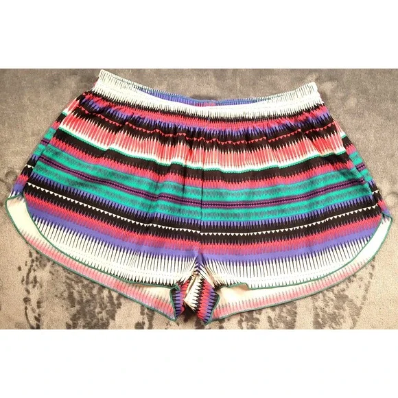 Roxy‎ Elasticized Geometric Beach Board Swim Shorts Women's Size Large