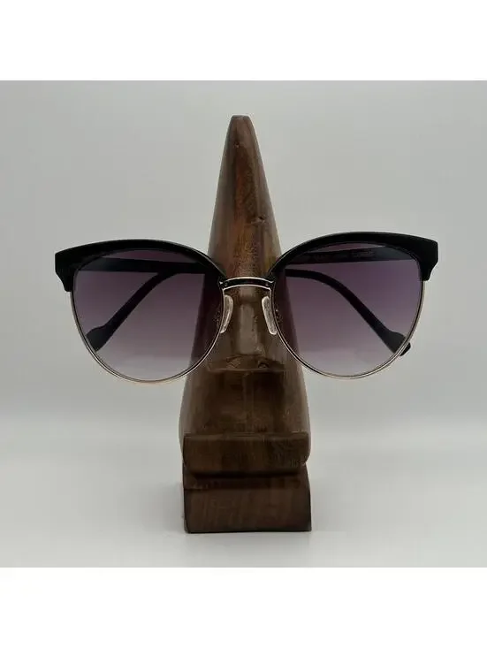 Jessica Simpson Cat Eye Sunglasses Black and Gold with Gradient Lenses