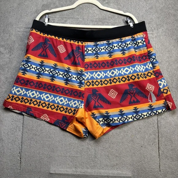 Tachuntfish Men's Southwest Aztec Print‎ Swim Trunks Board Shorts Red 3XL