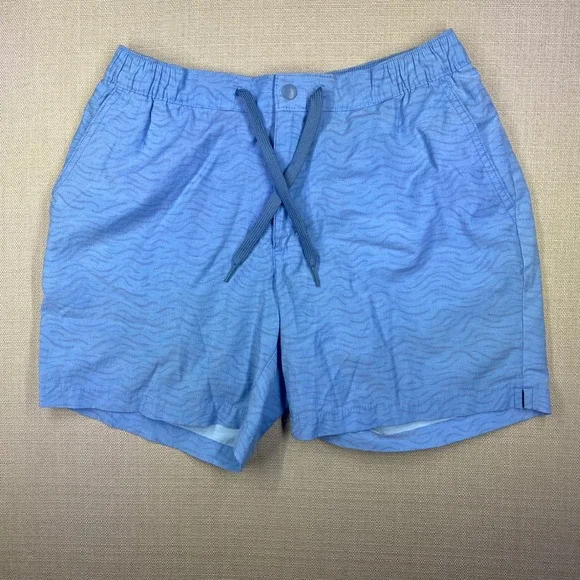 Chubbies Men Everywhere Blue Wave Print Swim Trunks Mesh Lined Shorts Size Small