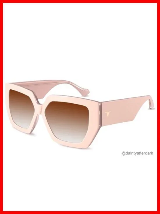Oversized Polarized Sunglasses Women UV400 Acetate Nylon Lens Square