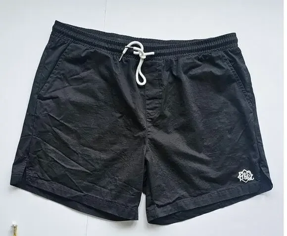 P's & Q's Shorts Mens Black Drawstring Board Swim Shorts , Sz XXL, 36 in Waist
