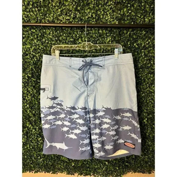 Vineyard Vines Blue Board Swim Shorts Size 34