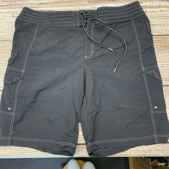 Lands' End Black Swim Trunks Shorts‎ Menswear [Size 14] Nylon