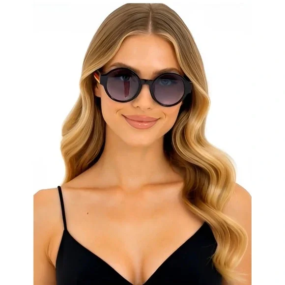 Round Sunglasses Fashion Green Red Stripe Women's Trendy Sun‎ Glasses Trendy New