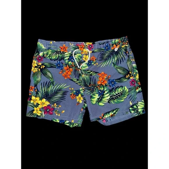 Polo Ralph Lauren‎ Mens Size Large Floral Hawaiian Print Swim Trunks Traveler