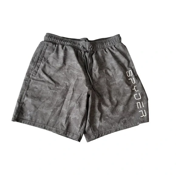 Spyder Swim‎ Mens Gray Dot Camo Board Shorts UV Protection Size Large