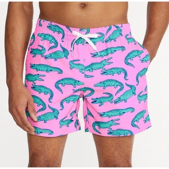 Chubbies Mens Glades Gators Swim Trunks Pink Shorts XL‎