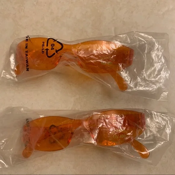 Free item: two orange sunglasses