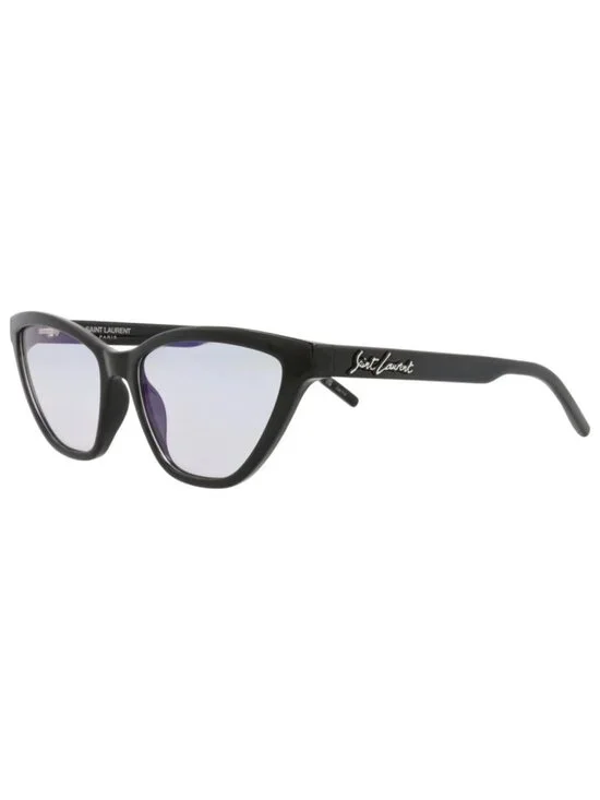 New Saint Laurent Women's Sunglasses Cat Eye Injection Frame Black Black Grey