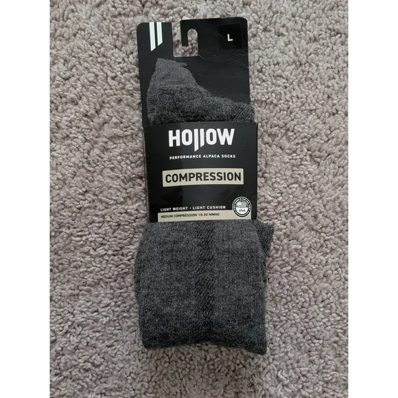 Hollow Compression Performance Alpaca Socks Large Below Knee Lightweight NWT