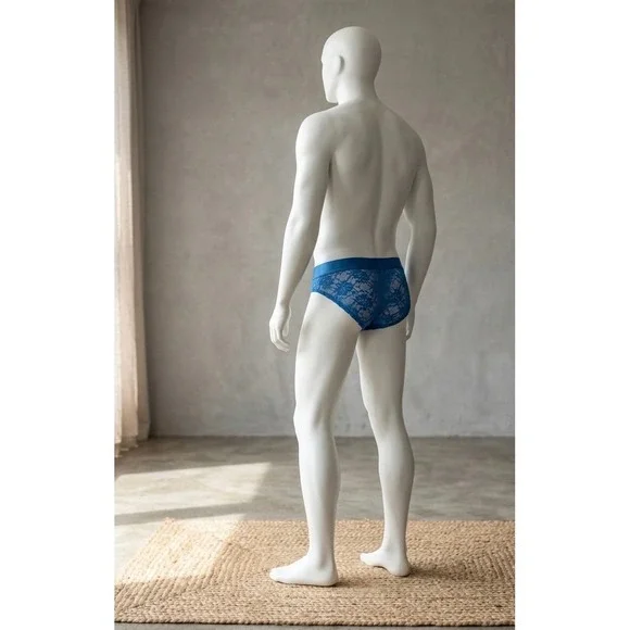 Cosabella Never Say Never Blue Lace Sports Brief Luxury Italian Men's Underwear‎