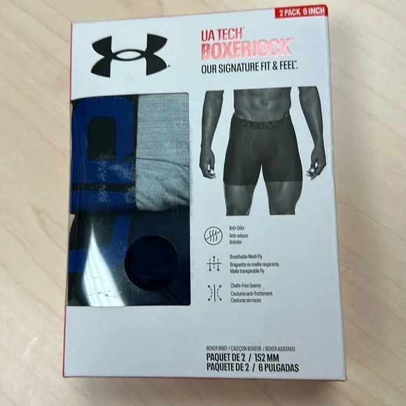 NWT 2PK Under Armour Boxerjock Briefs 5XL