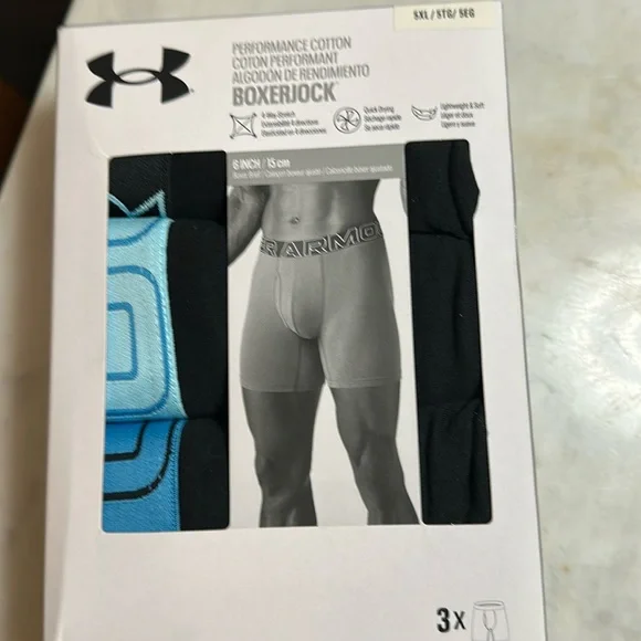 NWT 3PK Under Armour Cotton Boxerjock 5XL