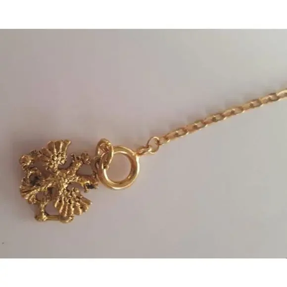 Joan Rivers Queen of Romania Double Headed Eagle Russian Egg Charm with extende