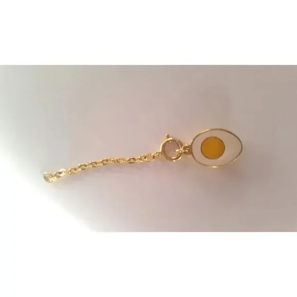HARD TO FIND Joan Rivers Egg Yolk Enamel Charm for Bracelet or Necklace with Ex