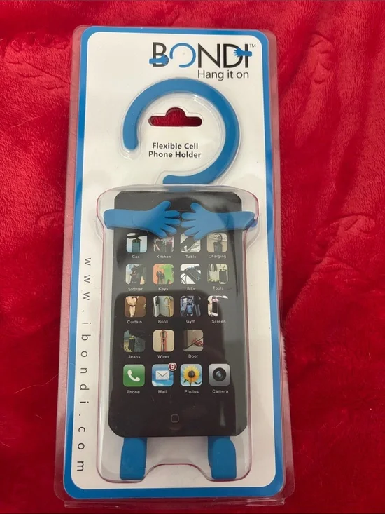 Bondi Hang it on Flexible Cell Phone Holder - Blue