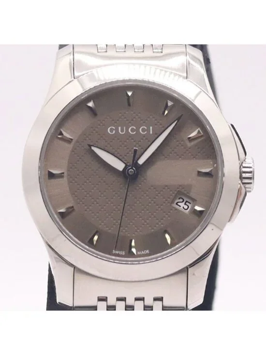 Gucci G-Timeless 126.5 Date Brown Dial Watch