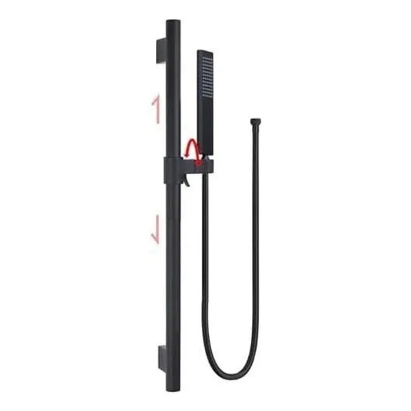 Matte Black Handheld Shower‎ Head Set with 24