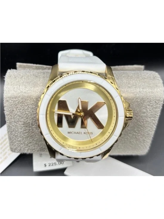 Michael Kors Gold and White MK Logo women’s Watch