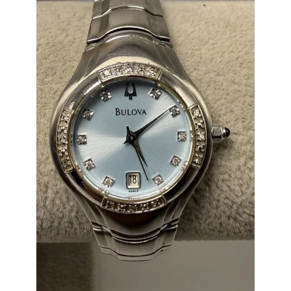 Bulova 96R02 Maestro New Battery Ladies Watch 26MM 7