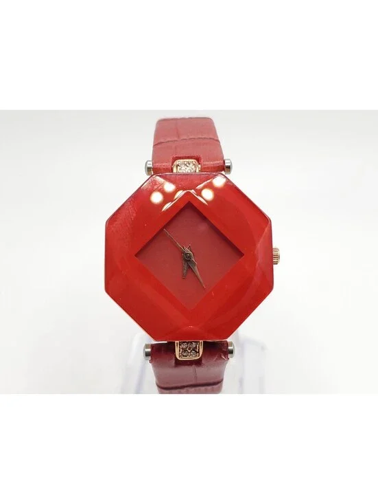 Kezzi Quartz Womens Watch New Battery Red 30mm